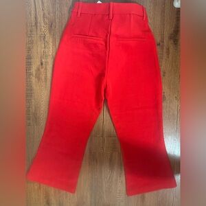 H&M Red Ankle Cropped Pants